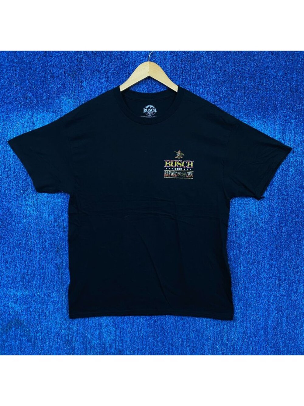 Busch Brewed In USA Beer T-shirt Size Large